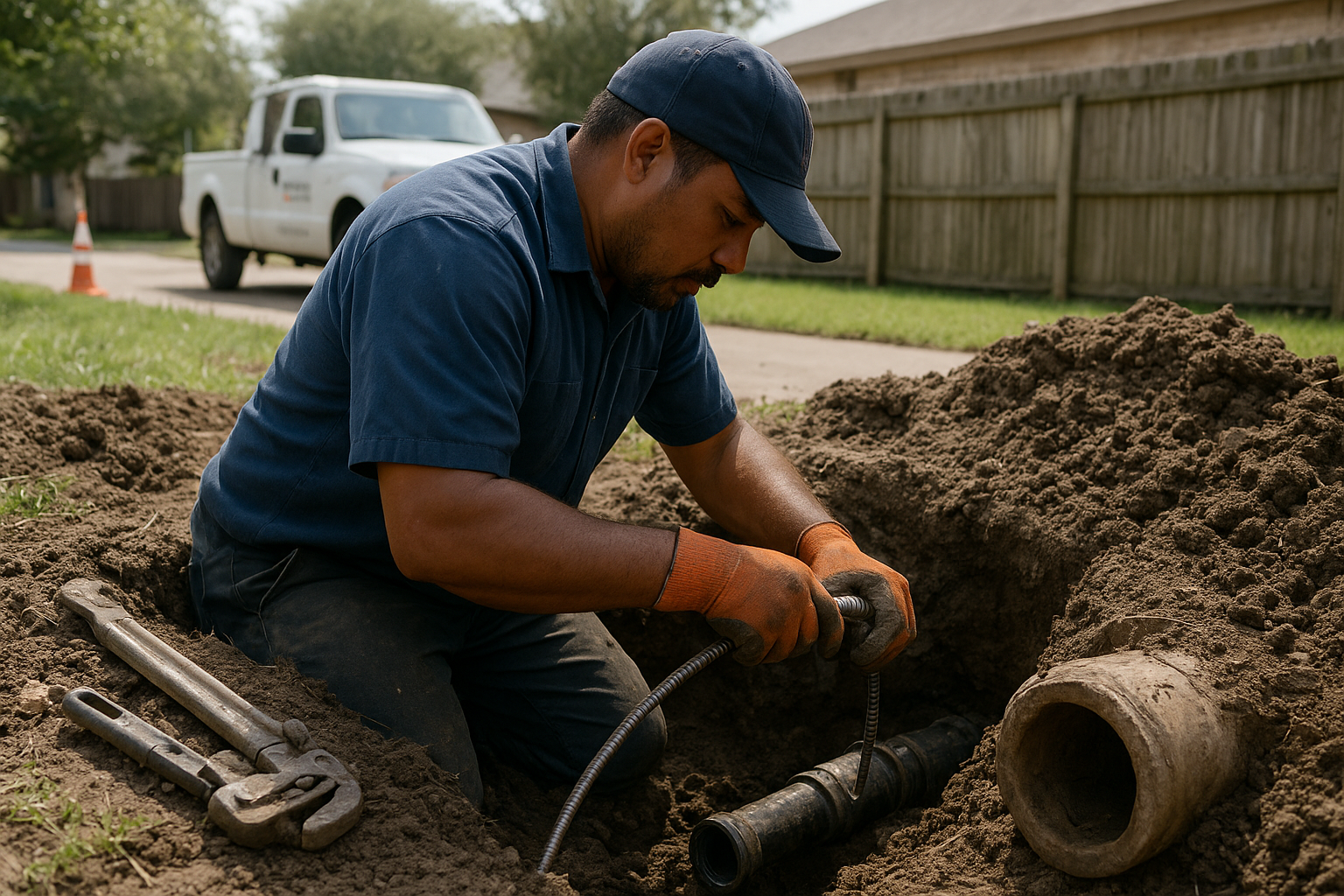 Sewer Line Repair in Conroe, TX 77301